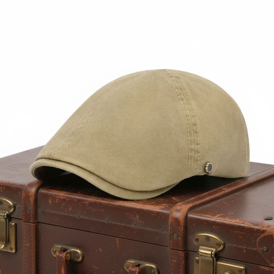 Brushed Cotton Flat Cap | ATLANTA