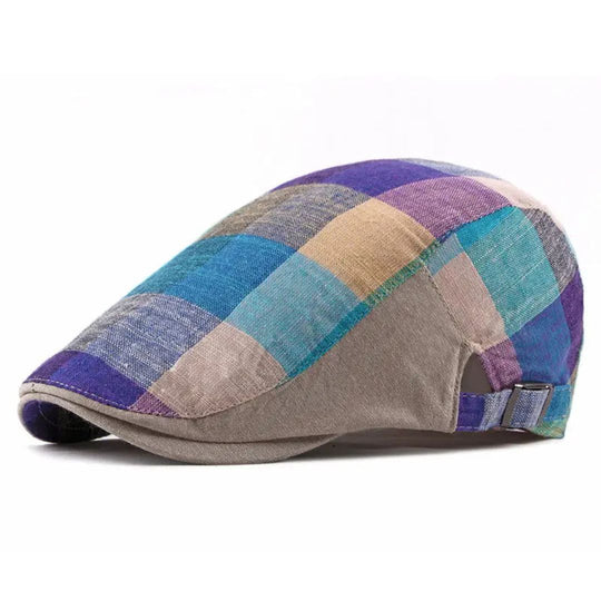 Plaid Polyester Driving Cap | MILTON
