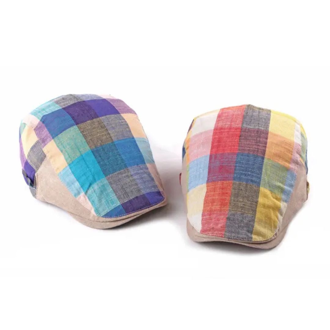 Plaid Polyester Driving Cap | MILTON