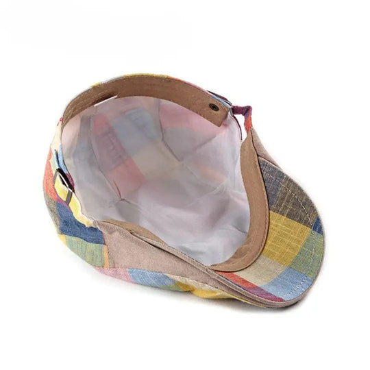 Plaid Polyester Driving Cap | MILTON