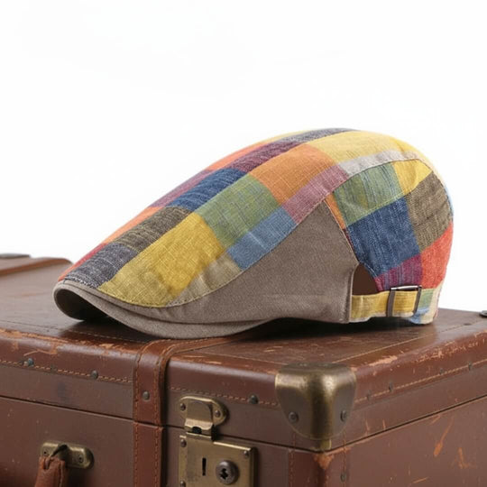 Plaid Polyester Driving Cap | MILTON