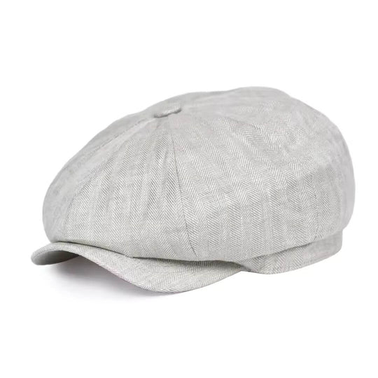 Linen Newsboy Cap | LINCOLN