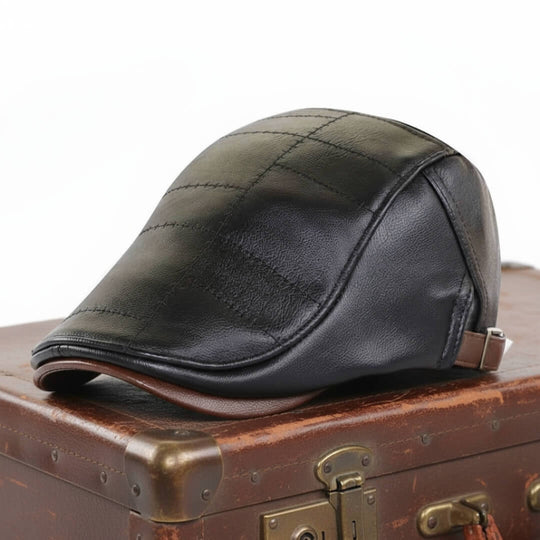 Vegan Leather Flat Cap | COLUMBUS