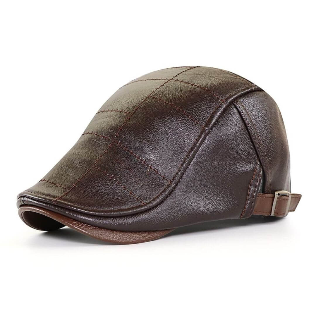 Vegan Leather Flat Cap | COLUMBUS