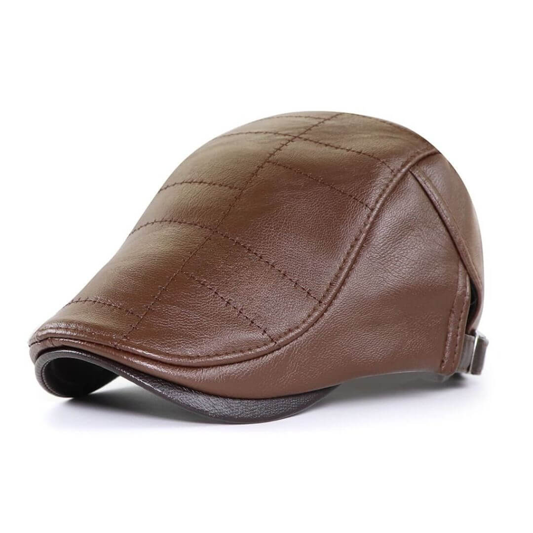 Vegan Leather Flat Cap | COLUMBUS