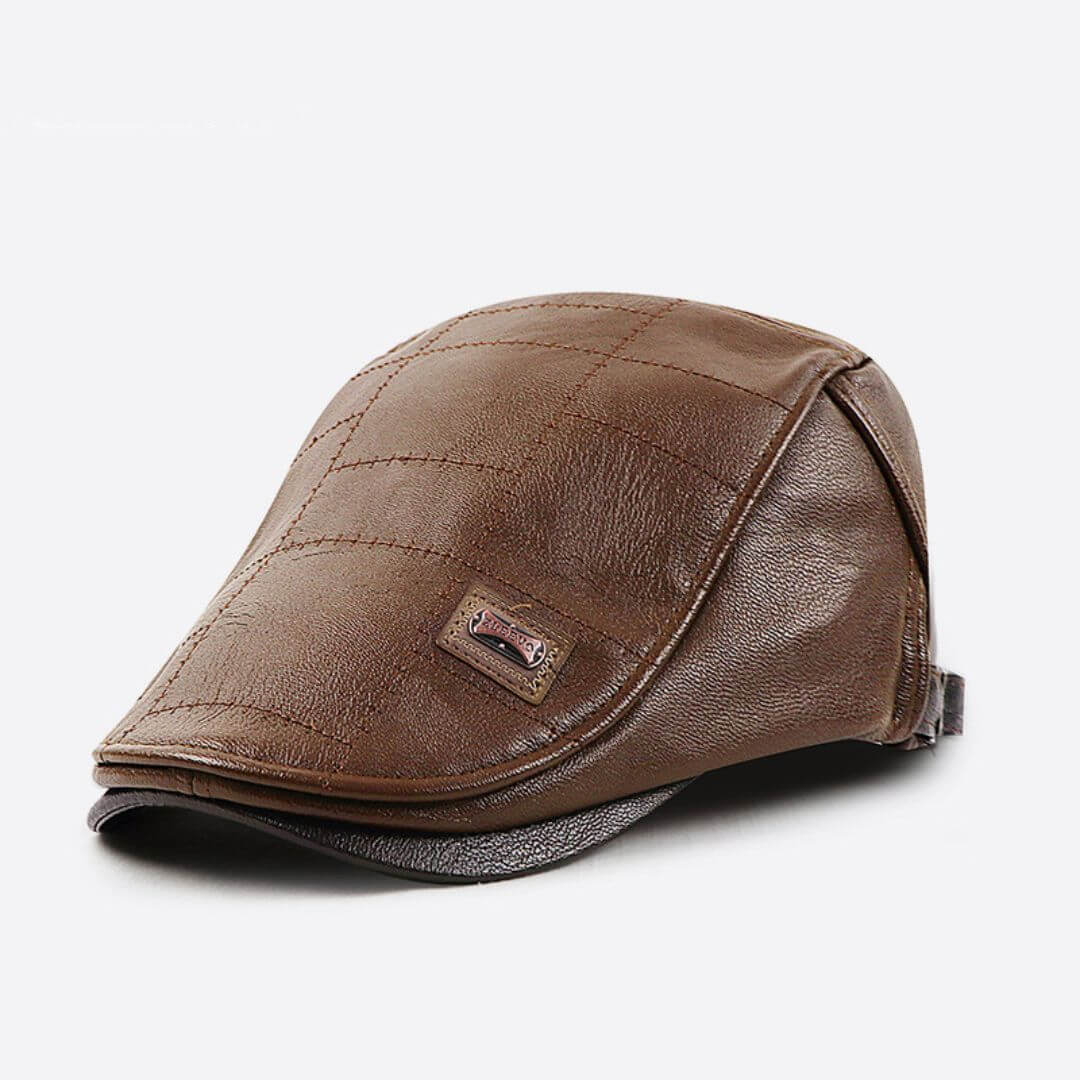 Vegan Leather Flat Cap | COLUMBUS