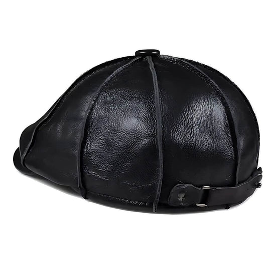 Genuine Leather Newsboy Cap | CHEYENNE