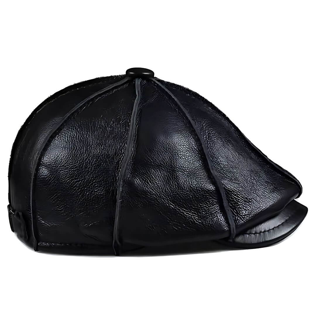 Genuine Leather Newsboy Cap | CHEYENNE
