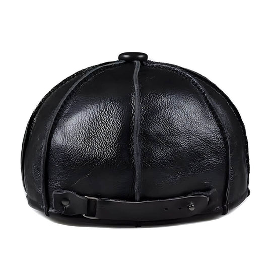 Genuine Leather Newsboy Cap | CHEYENNE