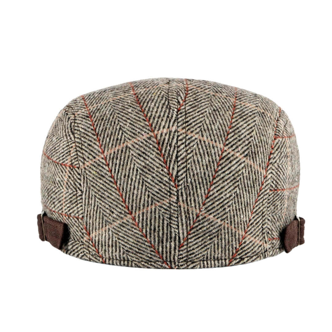 Herringbone Cotton Knitted Flat Cap | LAWTON