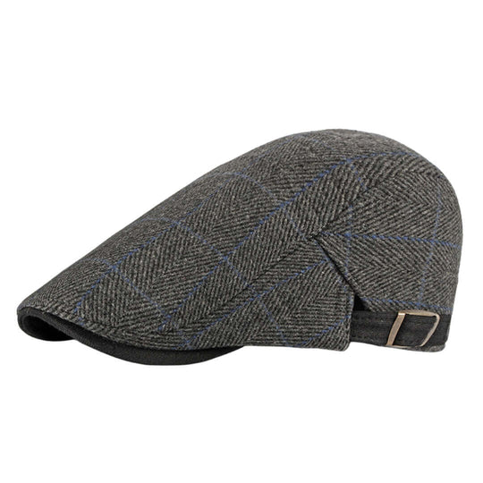 Herringbone Cotton Knitted Flat Cap | LAWTON