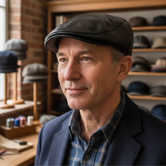 Leather Flat Cap | PATERSON
