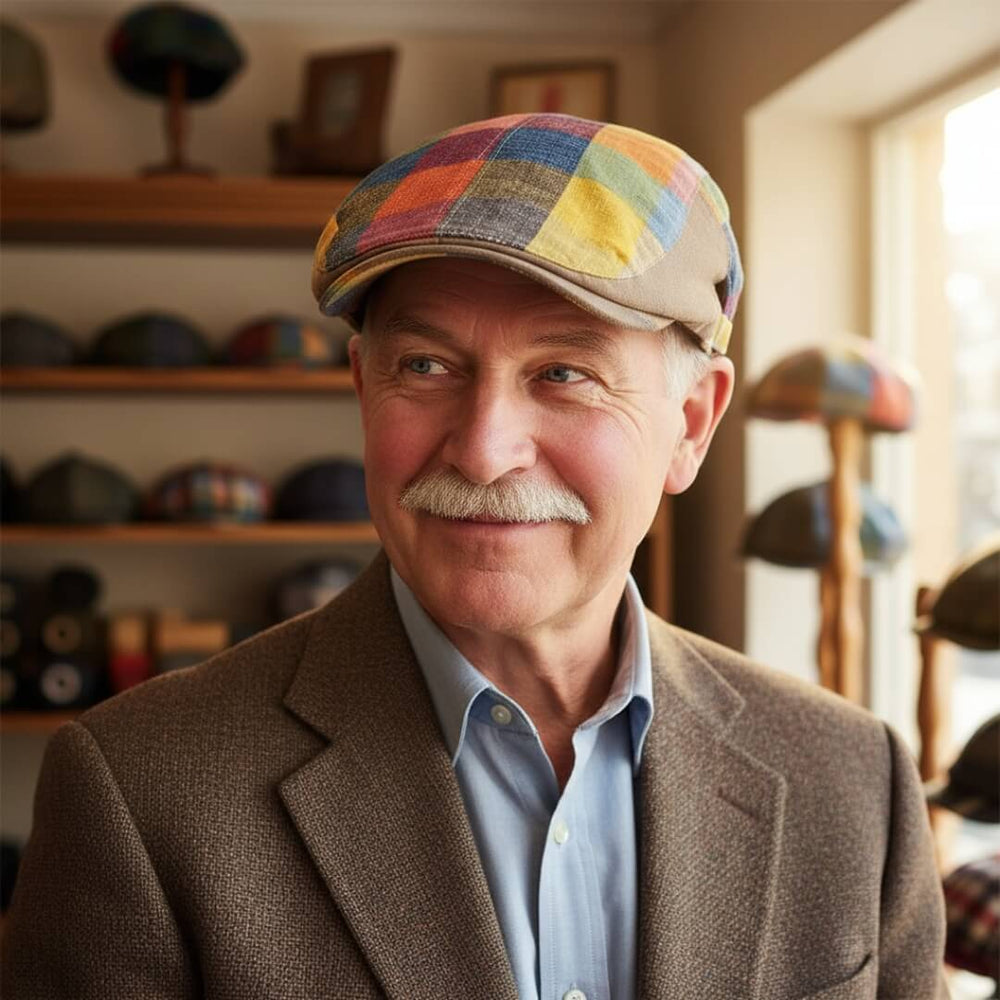 Plaid Polyester Driving Cap | MILTON
