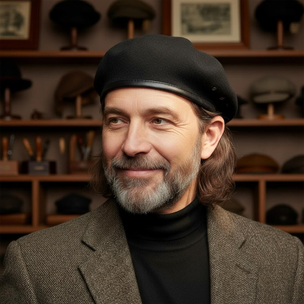 Wool Blend Military Beret | MARSEILLE