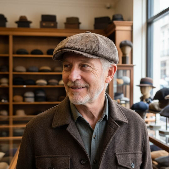 Cotton Herringbone Ivy Cap | ROME