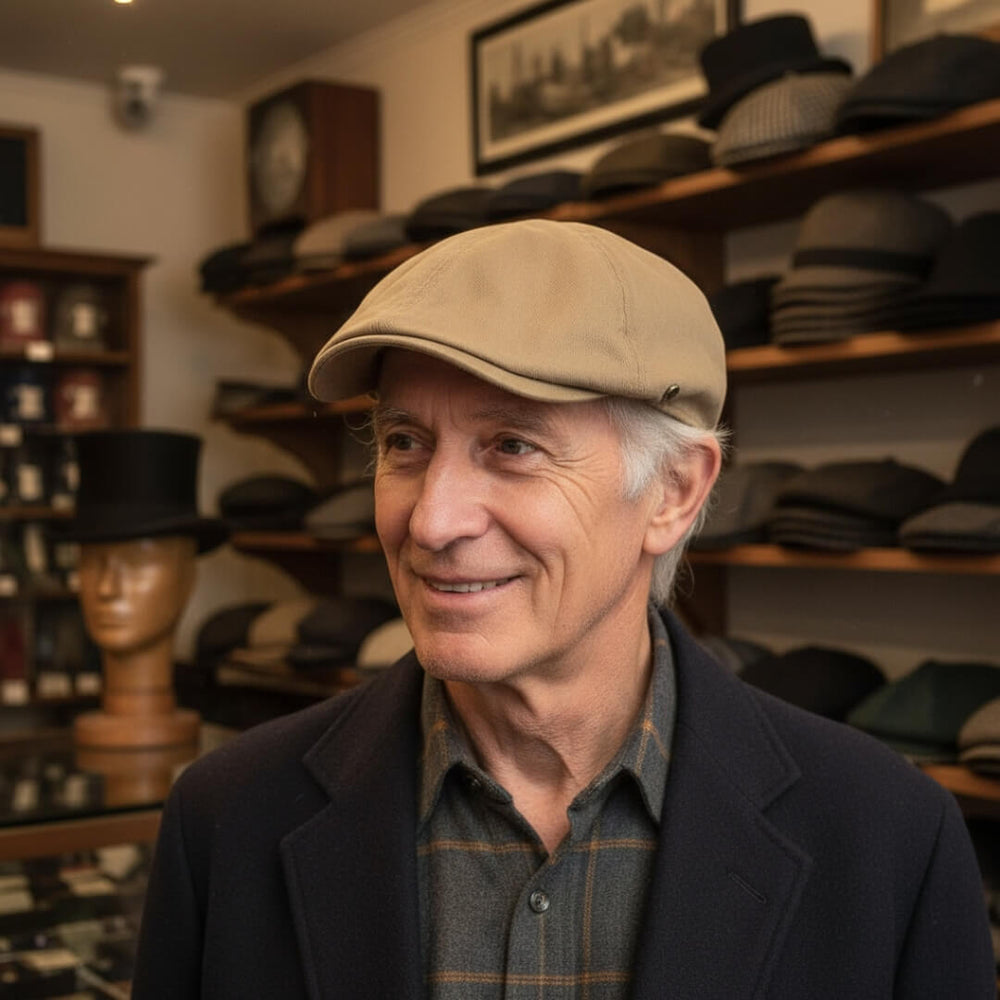 Brushed Cotton Flat Cap | ATLANTA